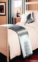 View Item Passion Quilted Silver Bed Runner - Satin Silk Look (One Size)